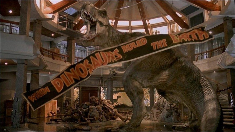 storyboard con un final alternativo de Jurassic Park